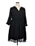 Torrid 100% Polyester Solid Black Casual Dress Size 2X Plus (2) - photo 1