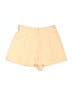 Topshop 100% Polyester Solid Yellow Shorts Size 4 - photo 1