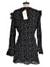 Zara TRF 100% Polyester Polka Dots Black Cocktail Dress Size L - photo 2