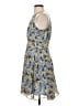 Maison Jules 100% Polyester Floral Blue Casual Dress Size 2 - photo 5