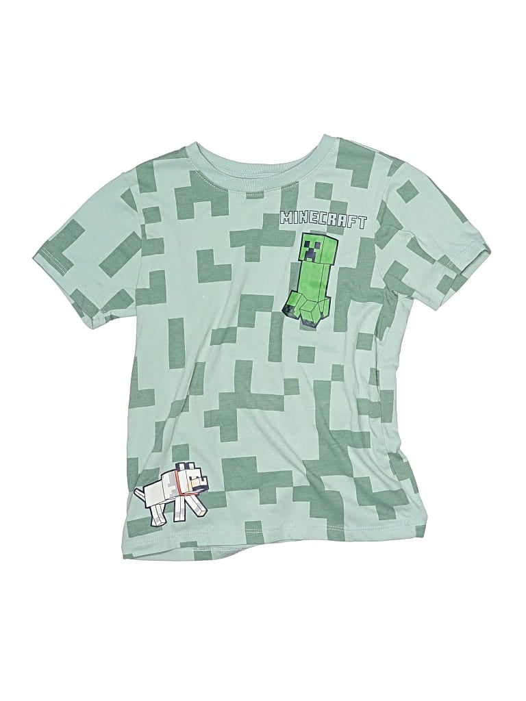 Pre-owned Mojang Kids' Short Sleeve T-shirt In Green