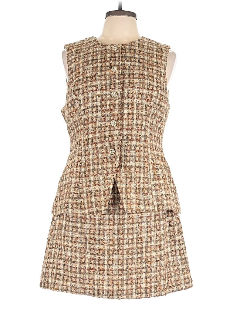 Pre-owned Astr Romper In Tan