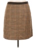 Ann Taylor 100% Wool Houndstooth Brown Wool Skirt Size 10 Petite - photo 1