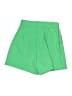 Danielle Bernstein Solid Green Shorts Size 4 - photo 2