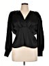River Island 100% Polyester Black Long Sleeve Blouse Size 16 - photo 1