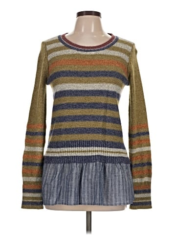 Hem & Thread Pullover Sweater (view 1)