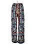 Melissa Paige Print Blue Casual Pants Size L - photo 2