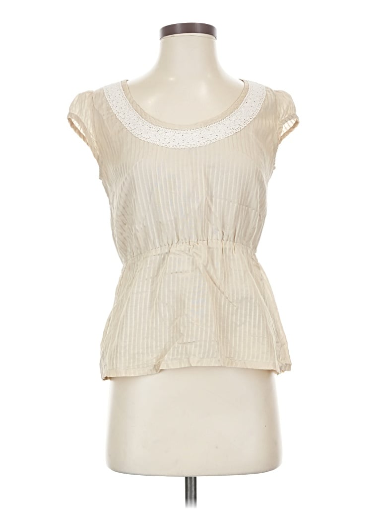 Pre-owned Tulle Sleeveless Blouse In Ivory