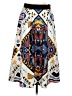 Francesca's 100% Polyester Graphic White Casual Skirt Size M - photo 1