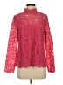 J.Crew Pink Red Long Sleeve Blouse Size 4 - photo 1
