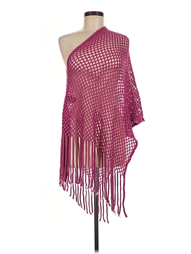 Pre-owned Xoxo Poncho In Burgundy