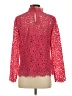 J.Crew Pink Red Long Sleeve Blouse Size 4 - photo 2