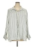Lane Bryant 100% Polyester Stripes Ivory Long Sleeve Blouse Size 18 - 20 Plus - photo 1
