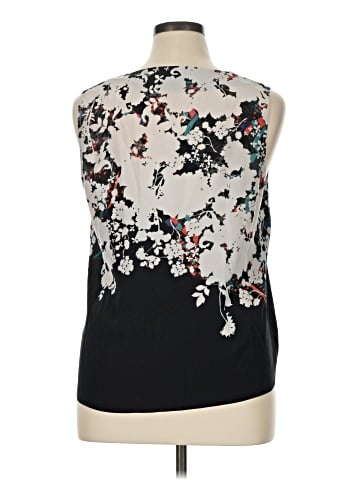 Ecru Sleeveless Silk Top (view 2)