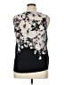 Ecru 100% Silk Black Sleeveless Silk Top Size XL - photo 2