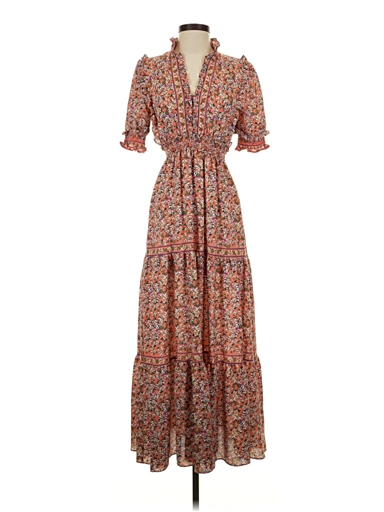 Pre-owned Max Studio Casual Dress In Brown