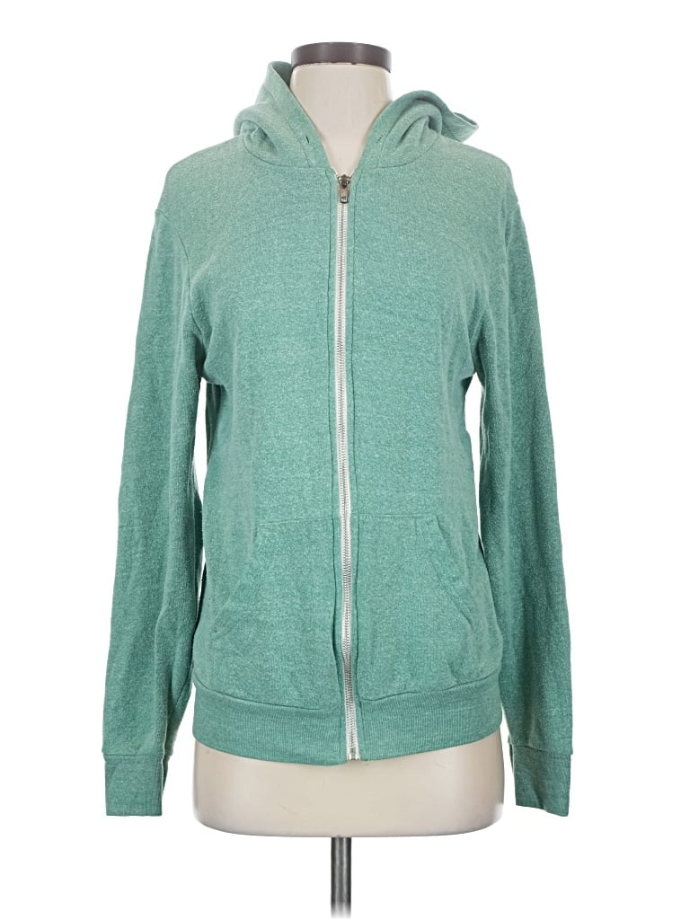 Pre-owned Alternative Earth Zip Up Hoodie In Green