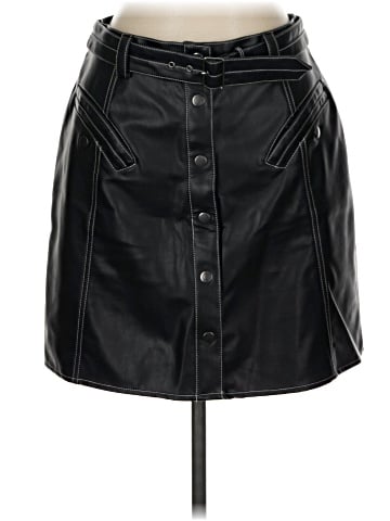 Maeve Faux Leather Skirt (view 1)