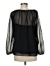 Point Sur 100% Polyester Black Long Sleeve Blouse Size M - photo 2