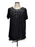 Premise Studio Stars Black Short Sleeve Top Size L - photo 1