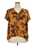 Torrid 100% Polyester Brown Short Sleeve T-Shirt Size 2X Plus (2) - photo 1