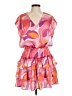 Adrienne Print Pink Cocktail Dress Size M - photo 1