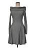 Alya Solid Gray Casual Dress Size M - photo 1