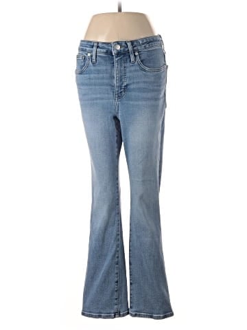 Madewell Curvy Kick Out Crop Jeans in Mather Wash (view 1)
