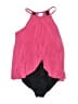 Magicsuit Color Block Pink One Piece Swimsuit Size 16 - photo 1