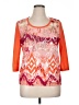 Thomas & Olivia 100% Polyester Orange 3/4 Sleeve T-Shirt Size XL - photo 1