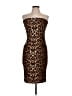Guess Animal Print Brown Cocktail Dress Size L - photo 1