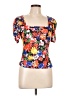 Unbranded 100% Polyester Orange Short Sleeve Top Size L - photo 1