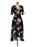 Ark & Co. 100% Polyester Floral Black Casual Dress Size M - photo 1