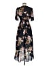 Ark & Co. 100% Polyester Floral Black Casual Dress Size M - photo 2