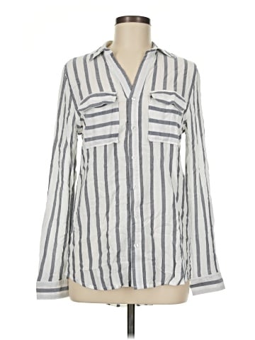 Olivia Grey Long Sleeve Blouse (view 1)
