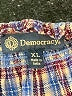 Democracy 100% Rayon Checkered-gingham Blue Long Sleeve Blouse Size XL - photo 7
