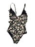 H&M Floral Black One Piece Swimsuit Size XXS - photo 2