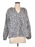 Old Navy 100% Cotton Blue Long Sleeve Blouse Size L - photo 1