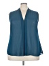 Just Fab 100% Polyester Teal Sleeveless Blouse Size 3X - photo 1