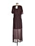 Hazel 100% Polyester Polka Dots Burgundy Casual Dress Size M - photo 2