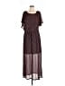 Hazel 100% Polyester Polka Dots Burgundy Casual Dress Size M - photo 1