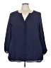 Just Fab 100% Polyester Blue 3/4 Sleeve Blouse Size 3X - photo 1