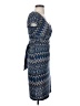 BCBGMAXAZRIA Chevron-herringbone Multi Color Blue Casual Dress Size S (petite) - photo 4