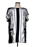 Jones New York Silver Short Sleeve Blouse Size L - photo 1