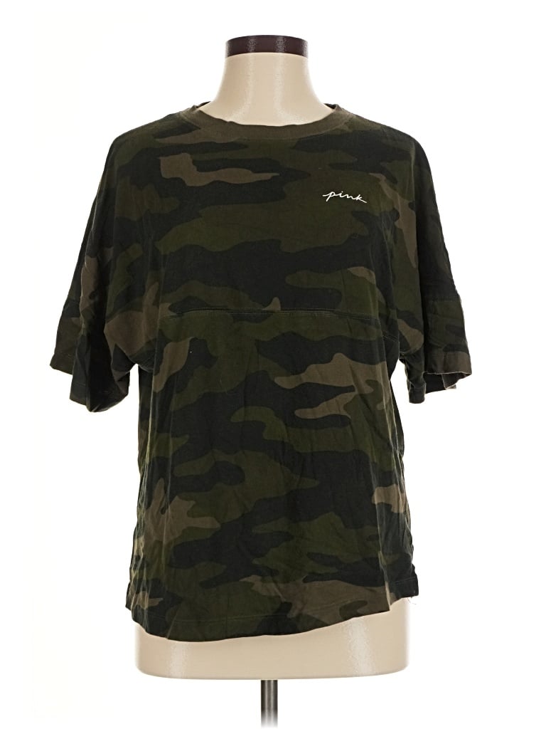 Pre-owned Victoria's Secret Pink Active T-shirt In Green