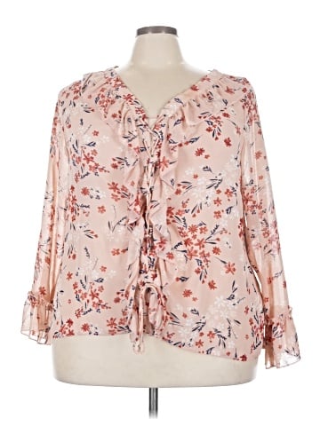 Just Fab 3/4 Sleeve Blouse (view 1)