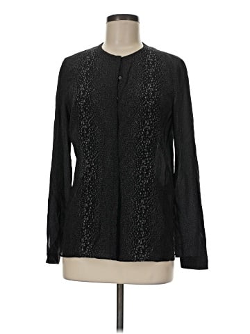 AKRIS Long Sleeve Silk Top (view 1)