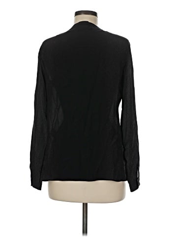 AKRIS Long Sleeve Silk Top (view 2)