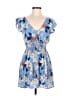 Angie Tropical Blue Casual Dress Size M (estimated) - photo 1