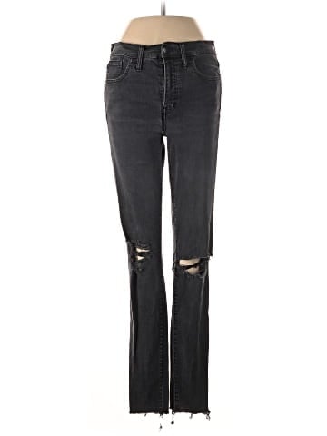Madewell Tall 9" Mid-Rise Skinny Jeans in Black Sea (view 1)